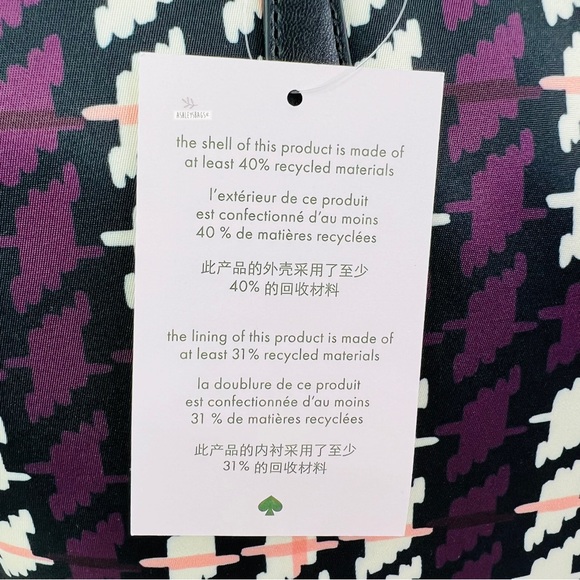 Kate Spade Kitt Houndstooth Multi Print Large Shoulder Bag Tote - Picture 10 of 11